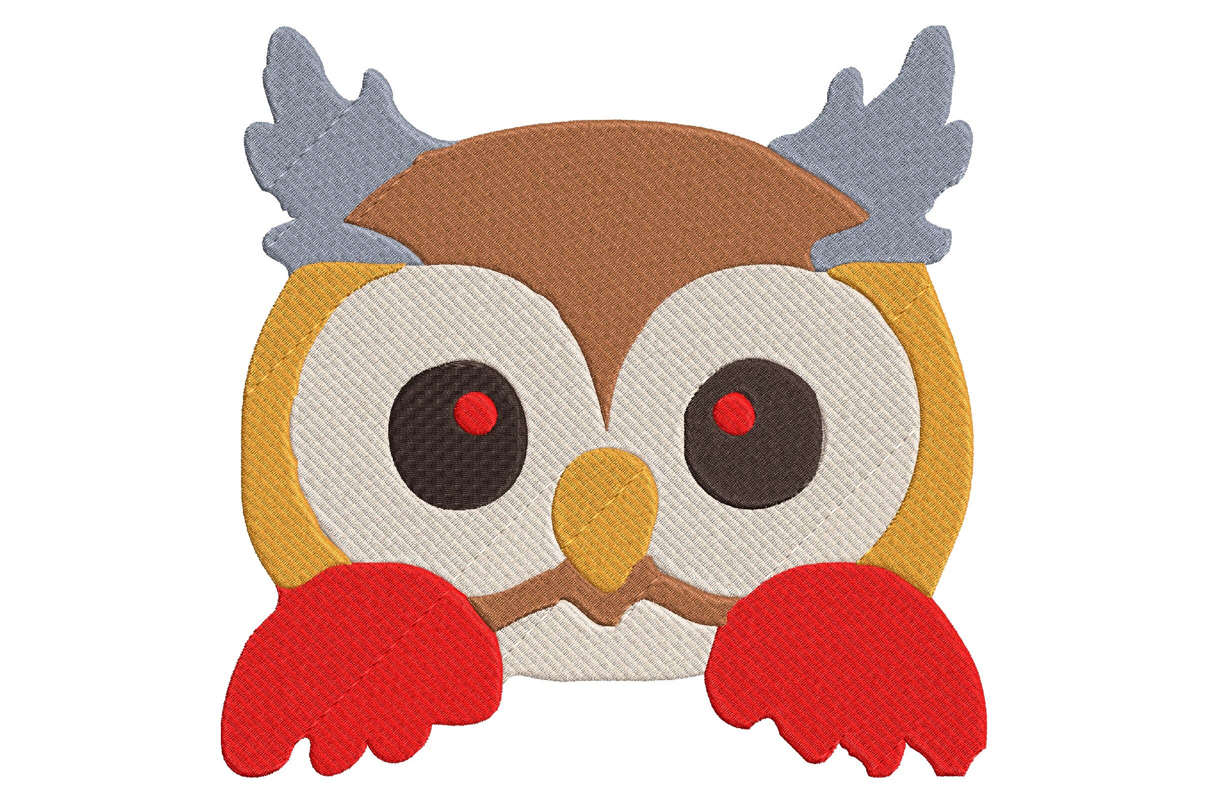 Cute Peeking Owl Machine Embroidery Design