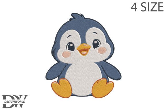 Cute Penguin Embroidery Design Embroidery