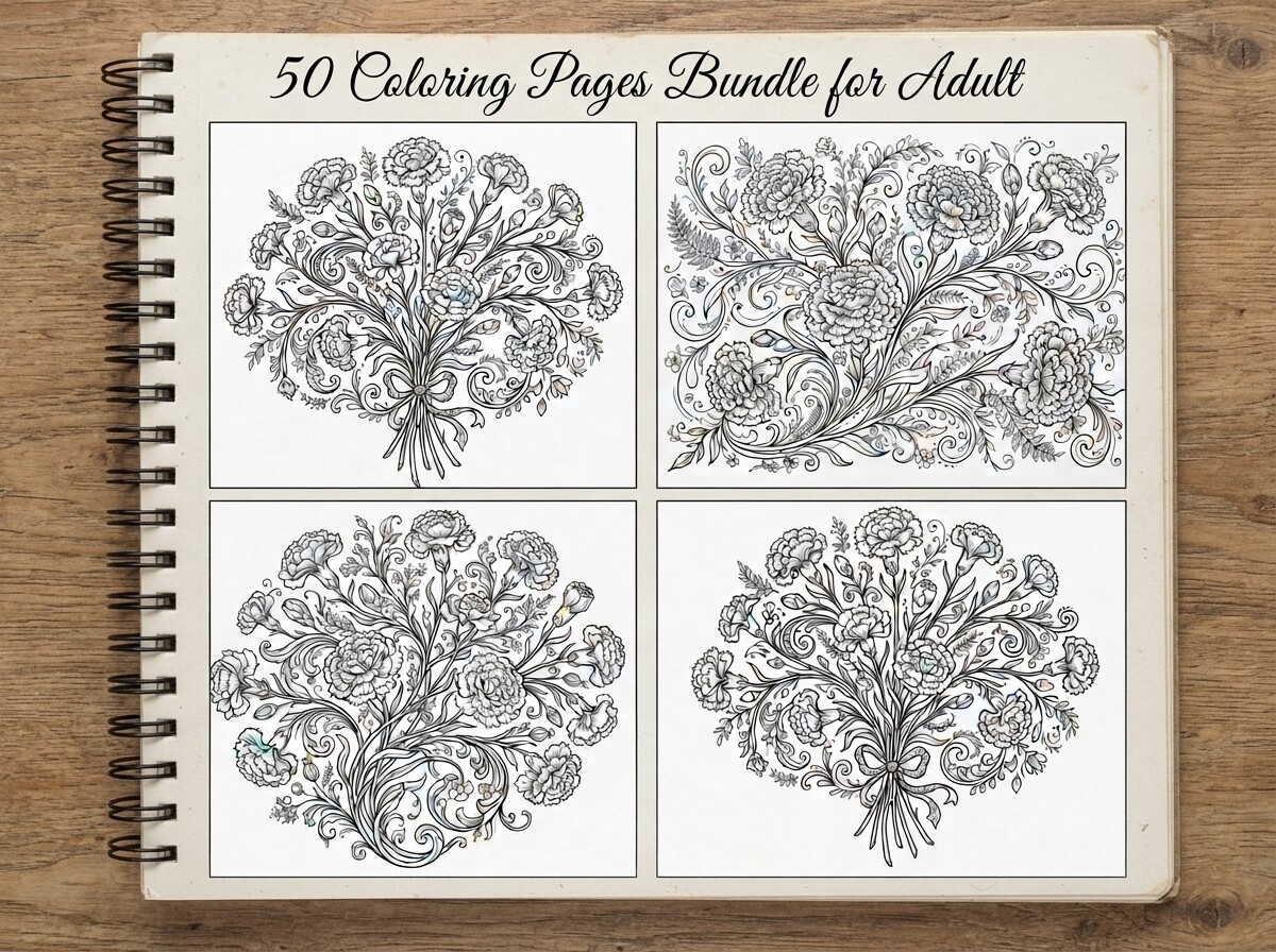 Decorative Carnation Flower Branch