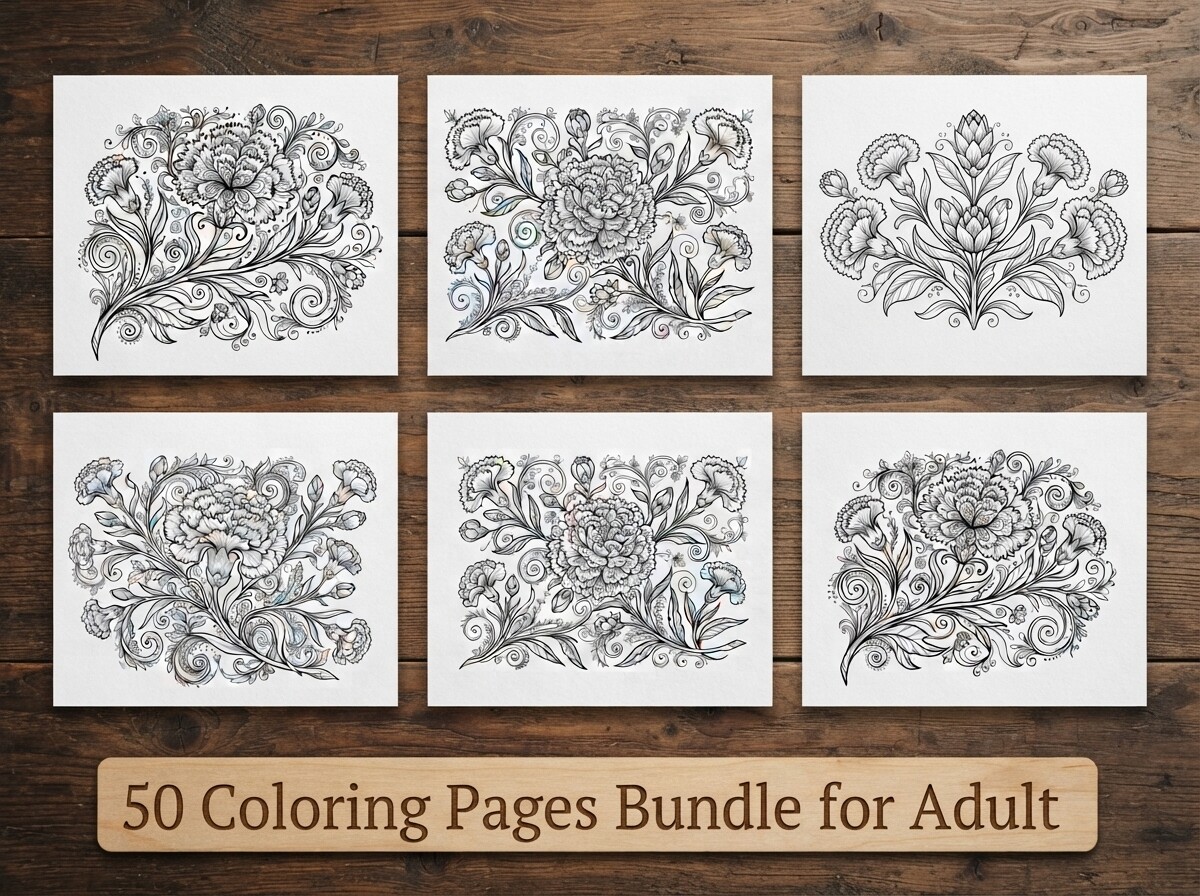 Decorative Carnation Flower Branch