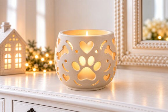 Dog Paw Candle Holder 3D Printing STL Model - Digital Download for Pet Lovers - Image 2