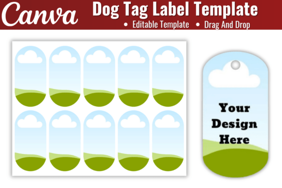 Dog Tag Label Canva Template