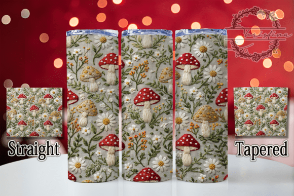 Embroidered Mushroom 20oz Tumbler