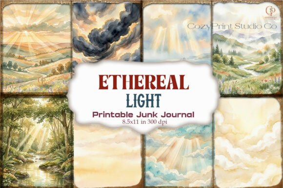 Ethereal Light Junk Journal Paper