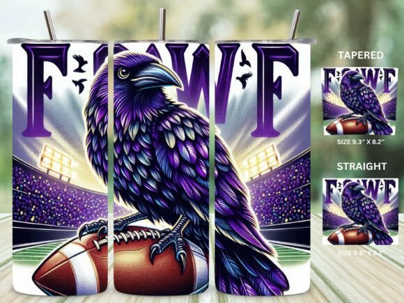 Football Raven F-CAW-F Tumbler Wrap