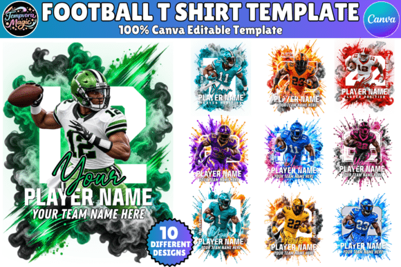 Football T Shirt Canva Template