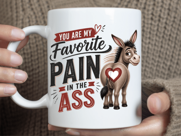 Funny Donkey Pain in Ass Mug Wrap
