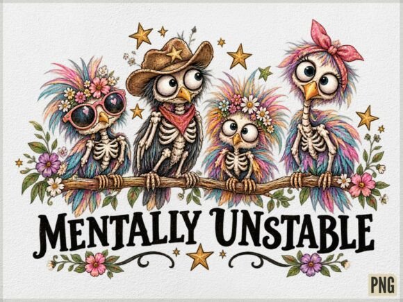 Funny Owl Mentally Unstable PNG