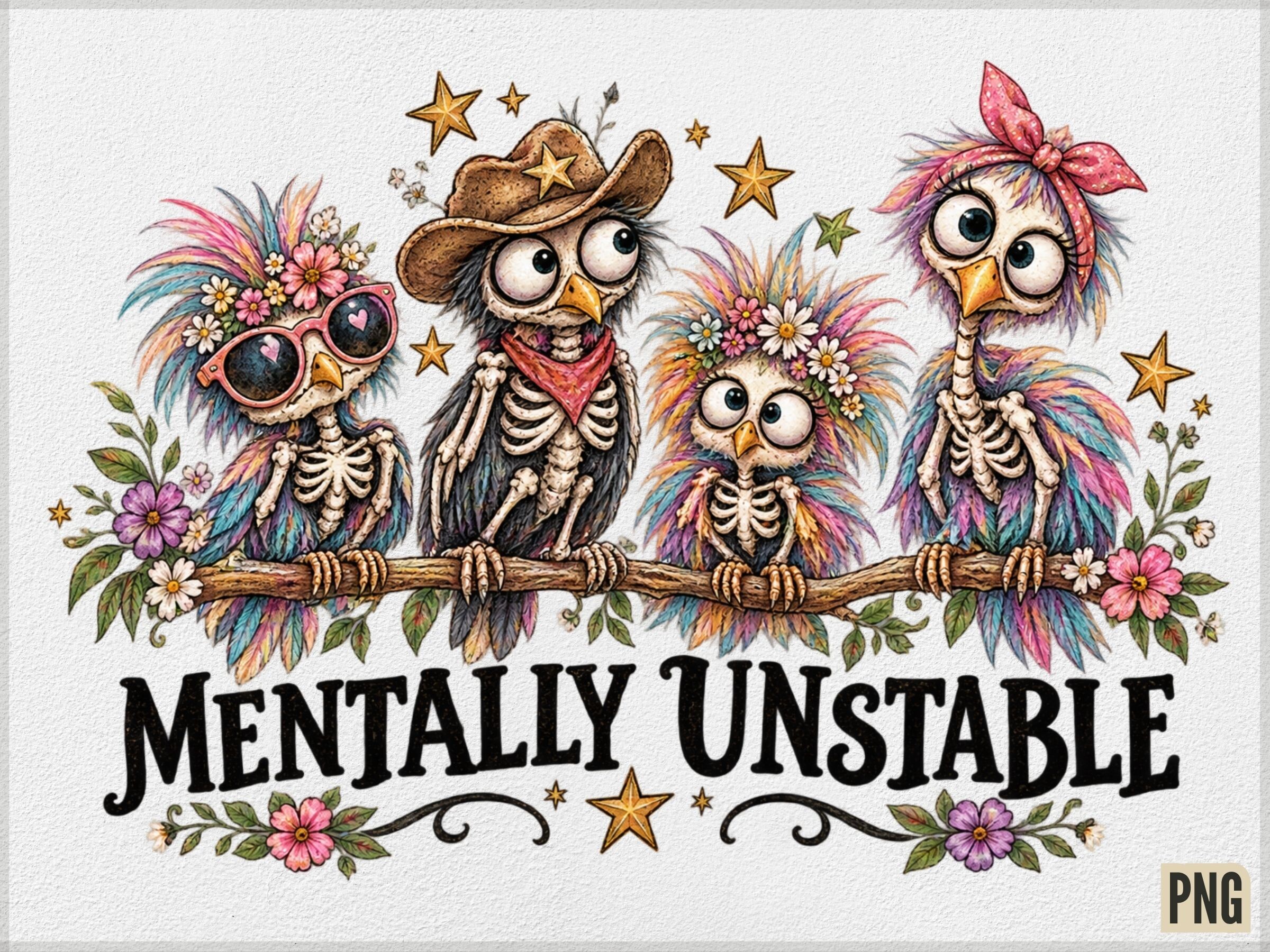 Funny Owl Mentally Unstable PNG