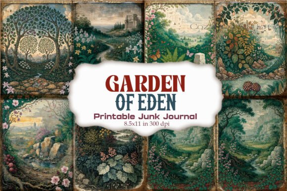 Garden of Eden Junk Journal Paper