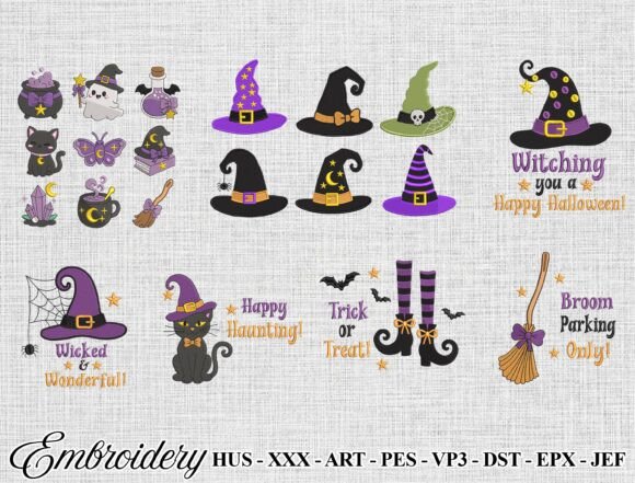 Halloween Embroidery Design Bundle