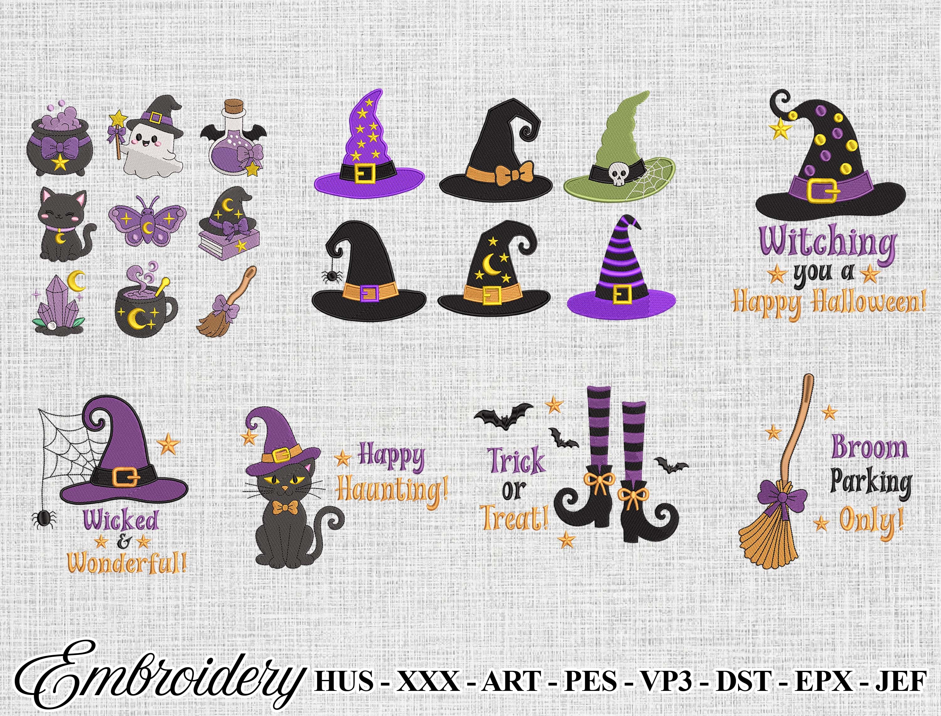 Halloween Embroidery Design Bundle