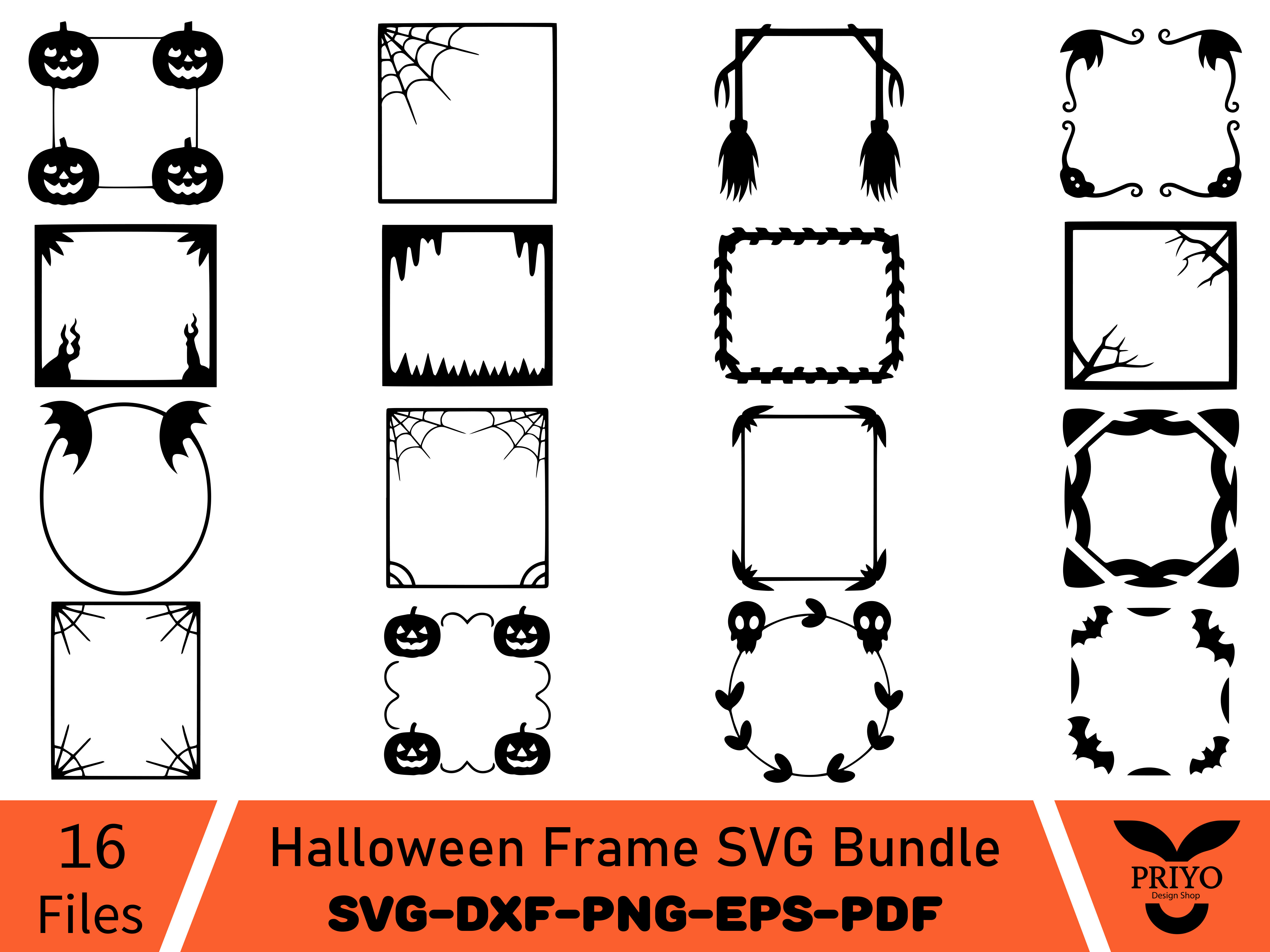 Halloween Frame SVG Bundle