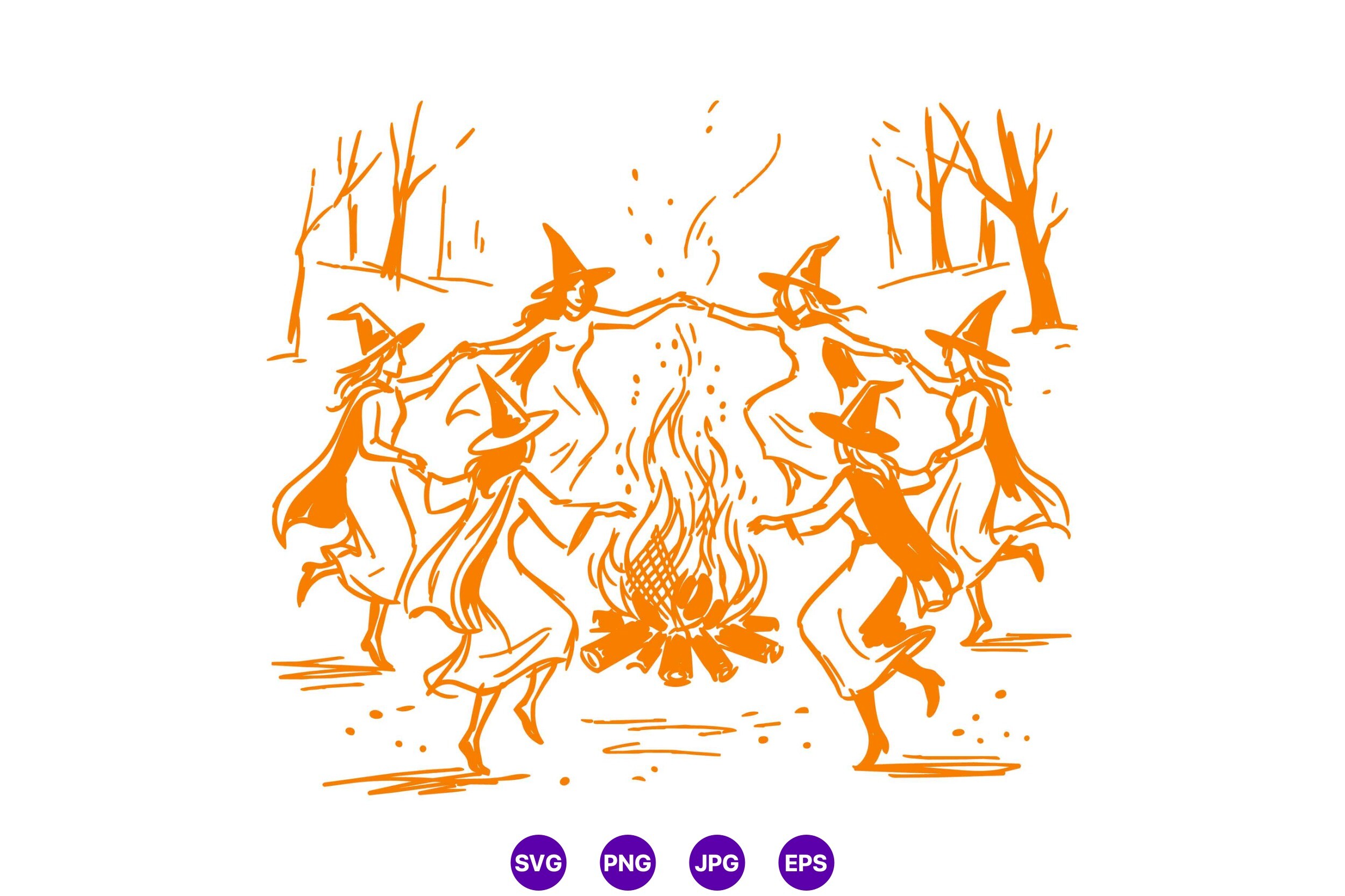 Halloween Witch Circle