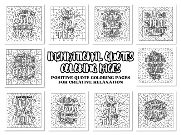Inspirational Quotes Coloring Pages