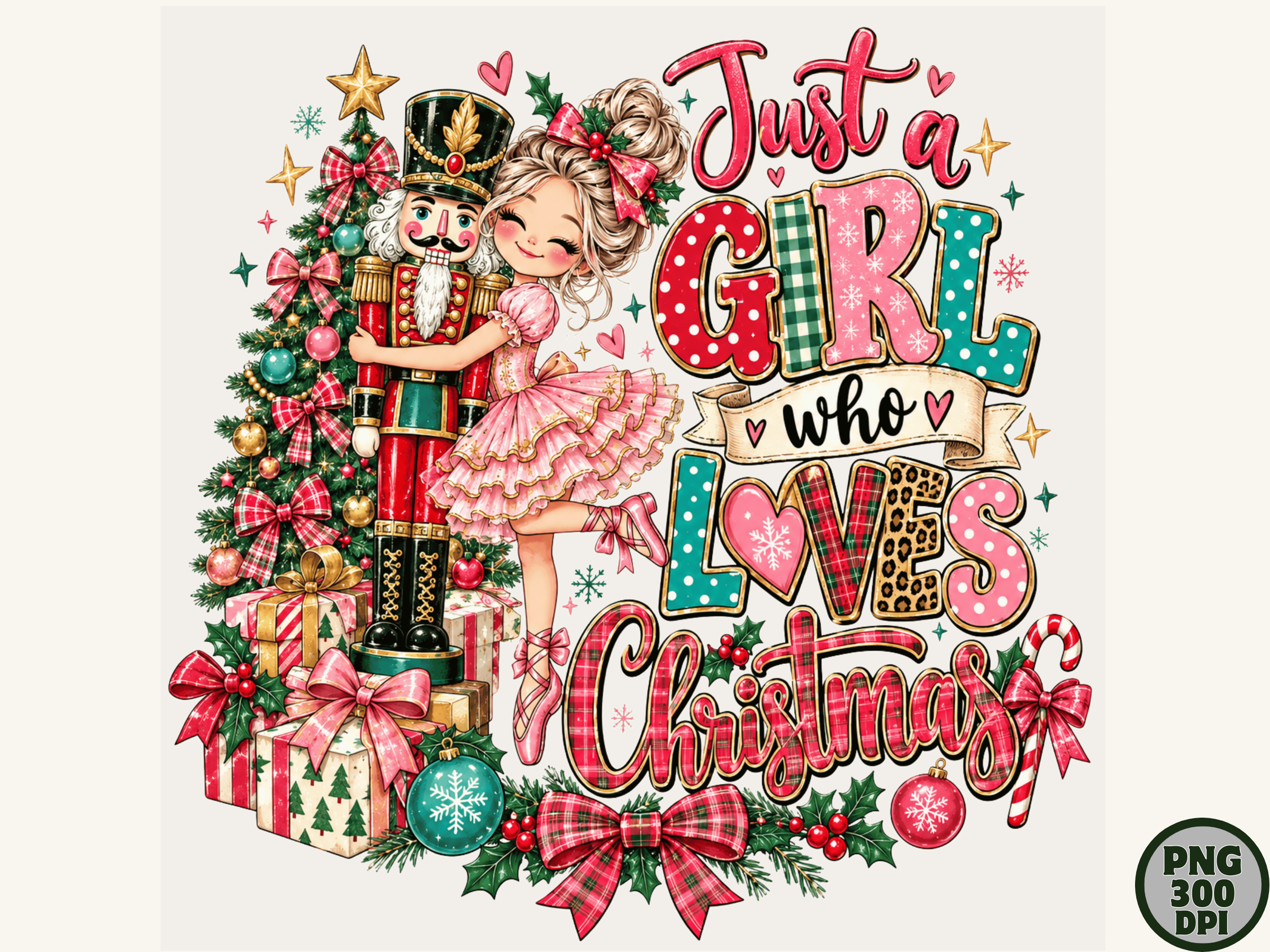 Just a Girl Who Loves Christmas PNG
