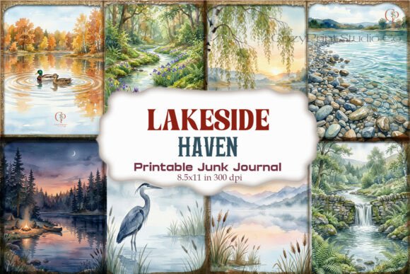 Lakeside Haven Junk Journal Paper