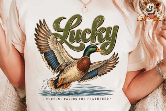 Lucky Duck PNG Sublimation Shirt Design