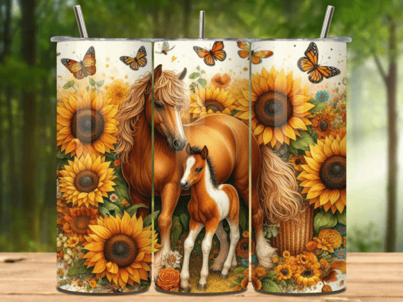 Mama Horse 20oz Tumbler Wrap Png