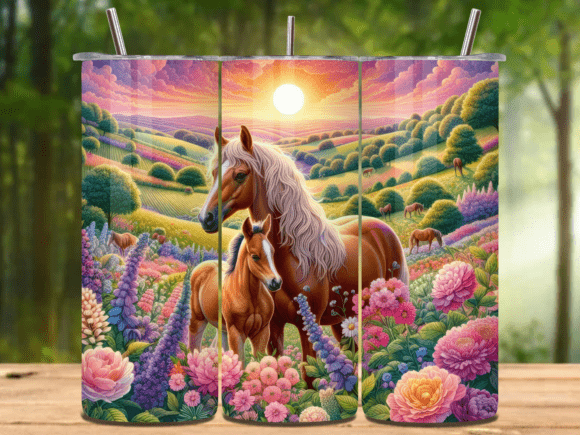 Mama Horse 20oz Tumbler Wrap Png