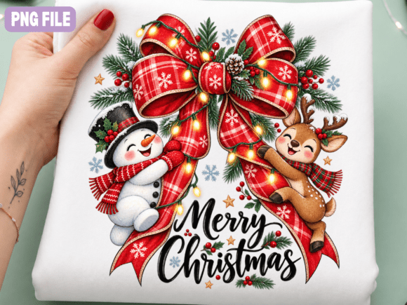 Merry Christmas PNG, Cute Holiday Bow