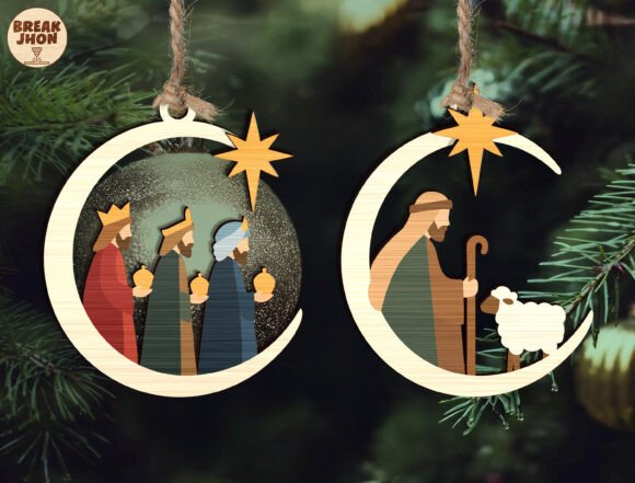 Nativity Christmas Ornament SVG Bundle