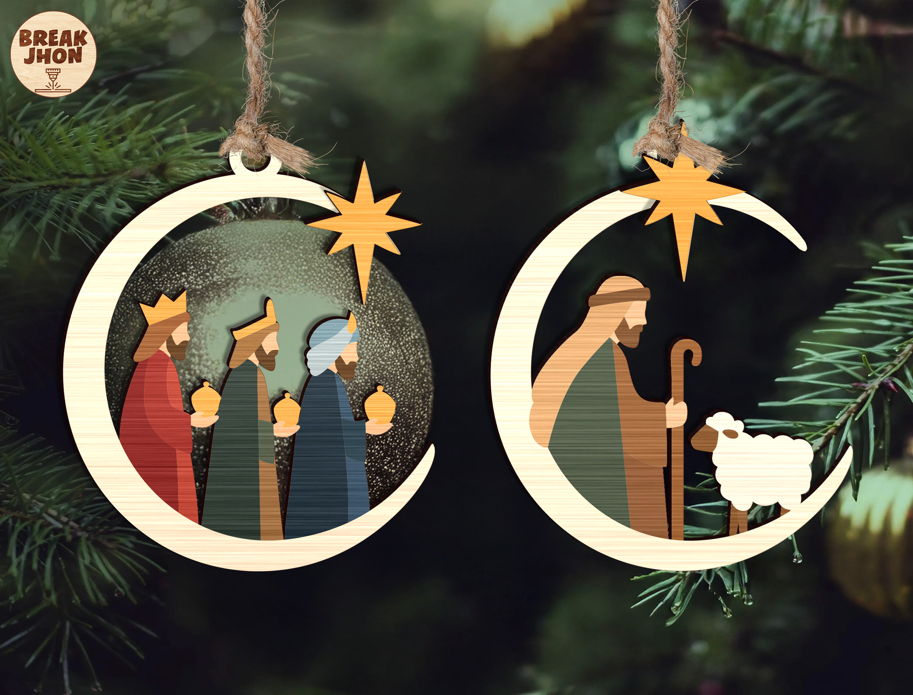 Nativity Christmas Ornament SVG Bundle