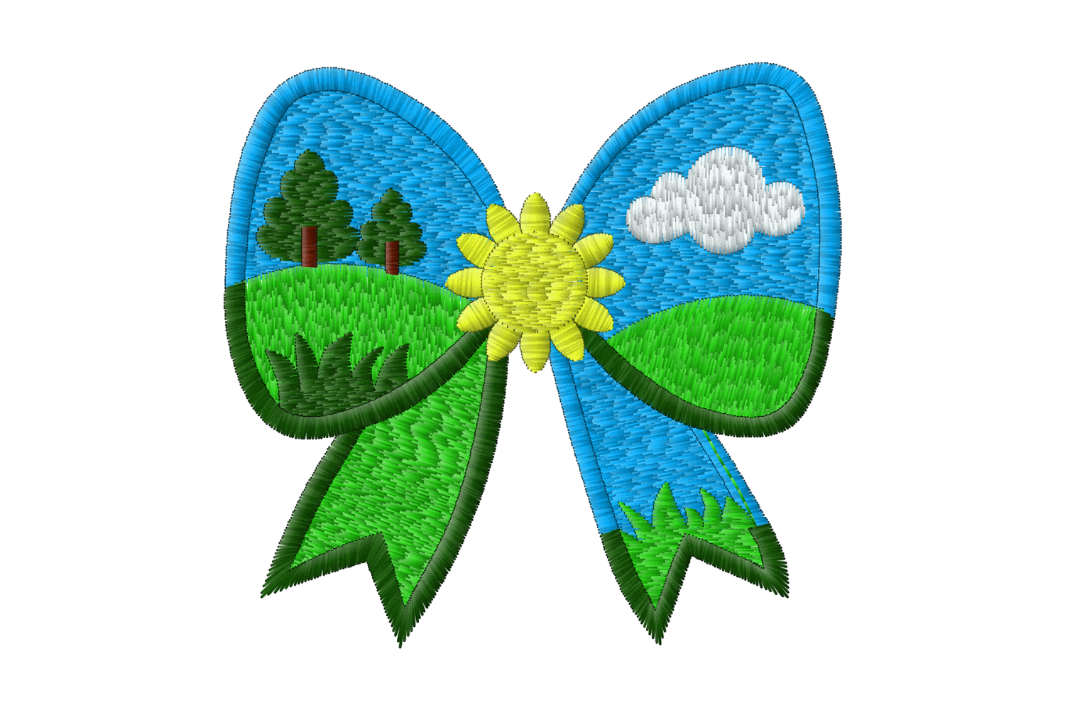 Nature Landscape Bow Embroidery