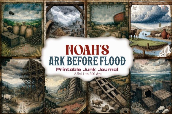 Noah's Ark Before Flood Junk Journal