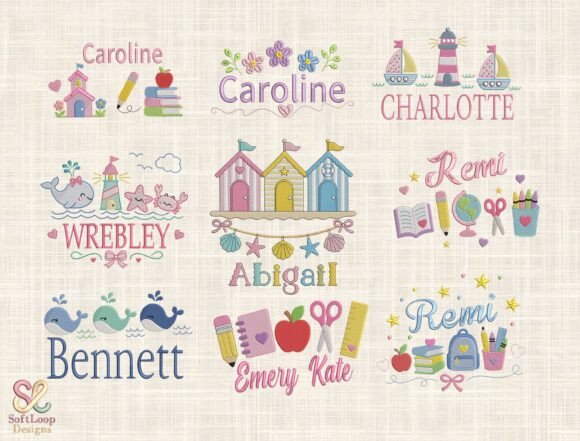 PERSONALIZED Embroidery Design Bundle