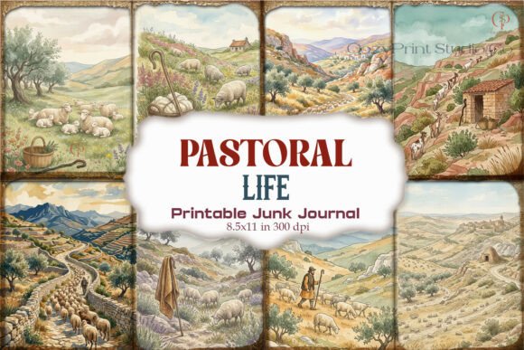 Pastoral Life Junk Journal Paper