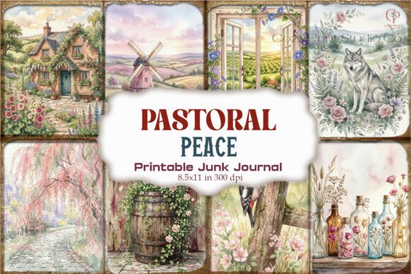 Pastoral Peace Junk Journal Paper
