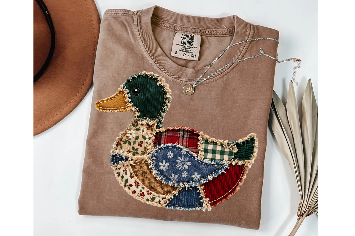 Patchwork Mallard Duck PNG
