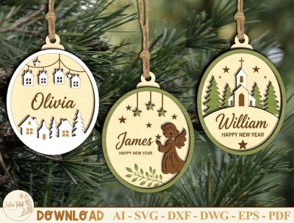 Personalized Ornament SVG Bundle