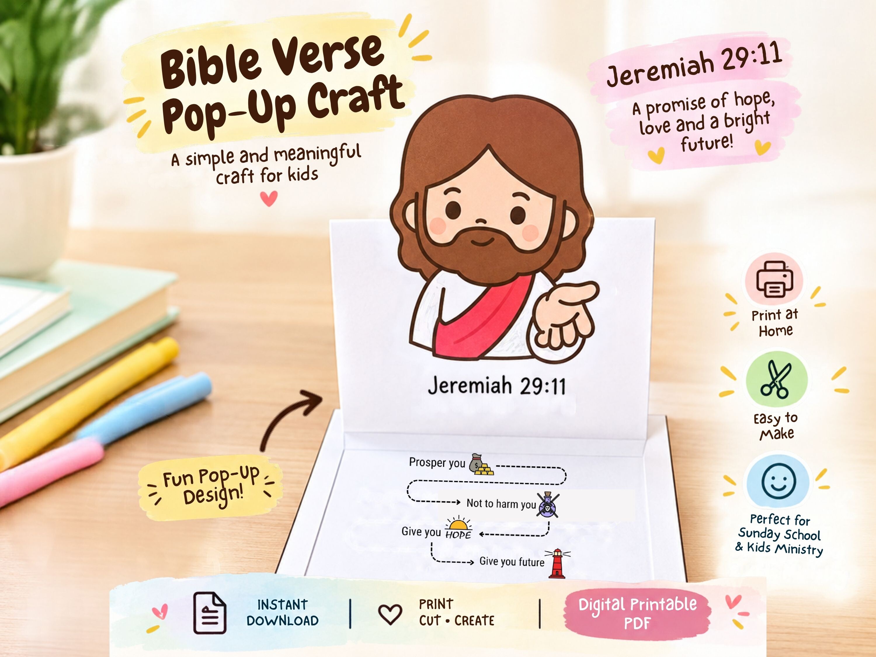 Pop Up Card - Sunday School Craft