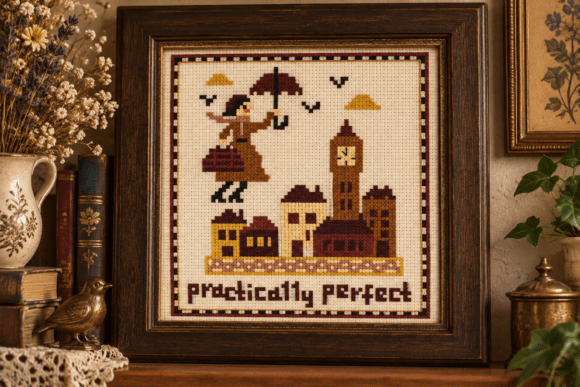 Practically Perfect Cross Stitch Pattern