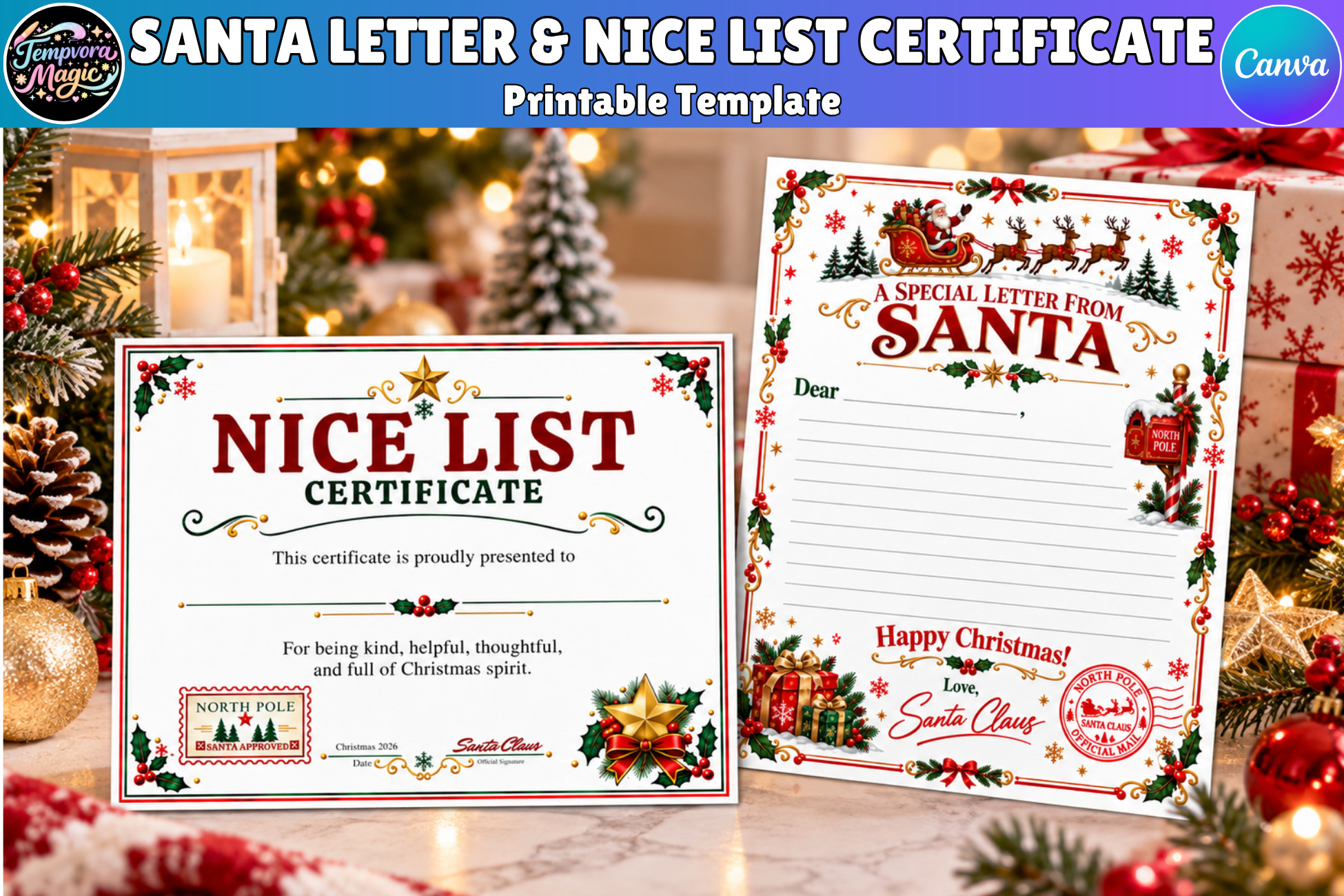 Printable Letter from Santa Template
