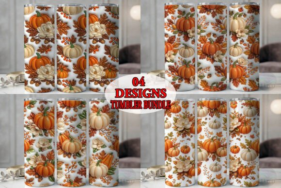 Puffy Pumpkin Magnolia Tumbler Bundle