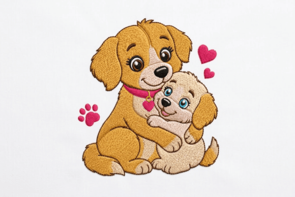 Puppy Love Embroidery Design