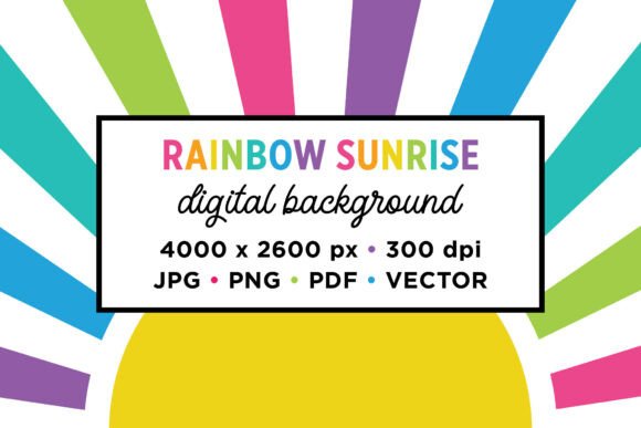 Rainbow Sunrise Background Image