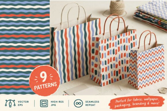 Retro Seamless Patterns Abstract Vintage