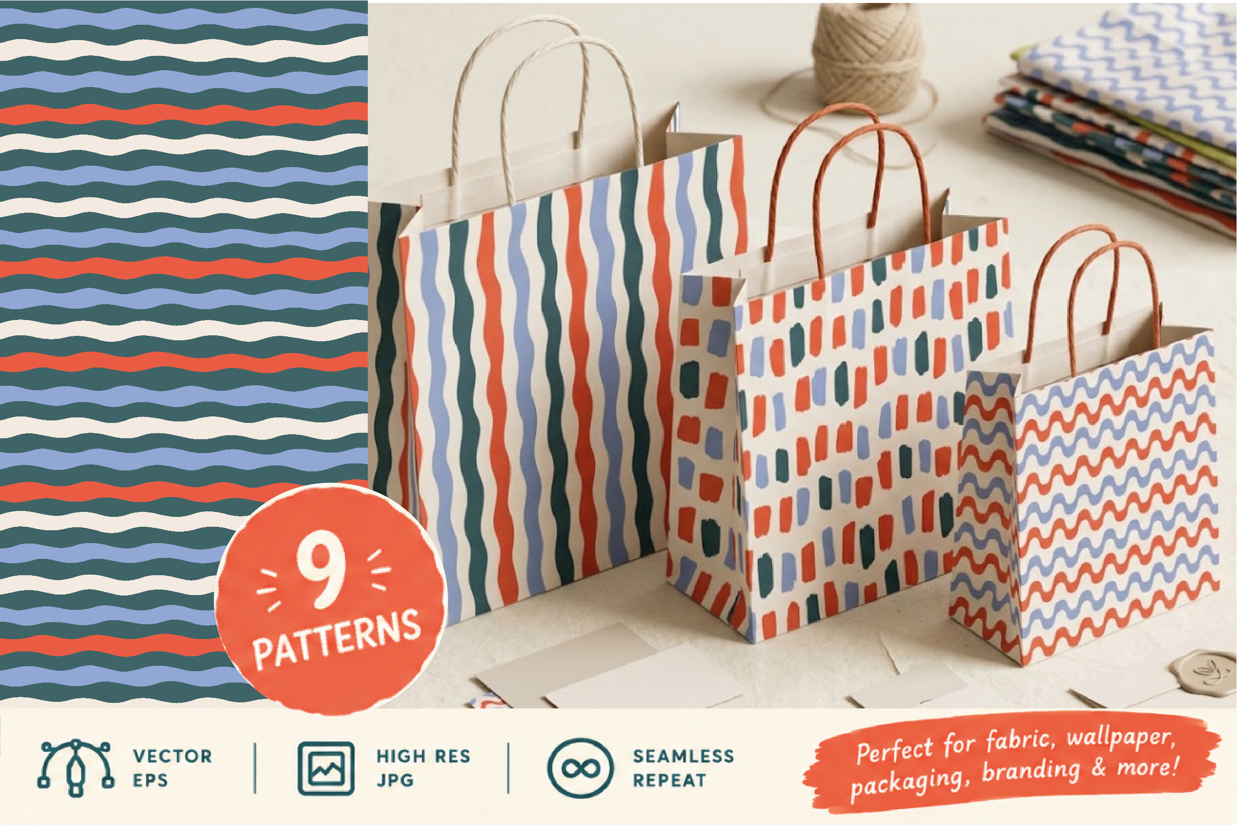 Retro Seamless Patterns Abstract Vintage