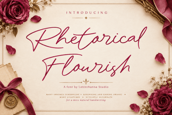 Rhetorical Flourish Fuentes Caligráficas Fuente Por letterhanna