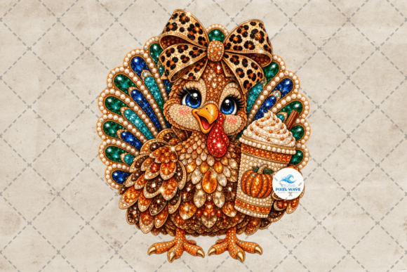 Rhinestone Thanksgiving Turkey Png