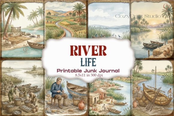 River Life Junk Journal Paper