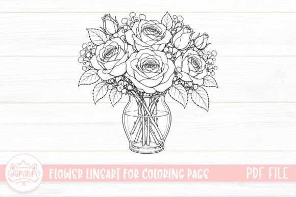 Rose Flower Coloring Page for Adult
