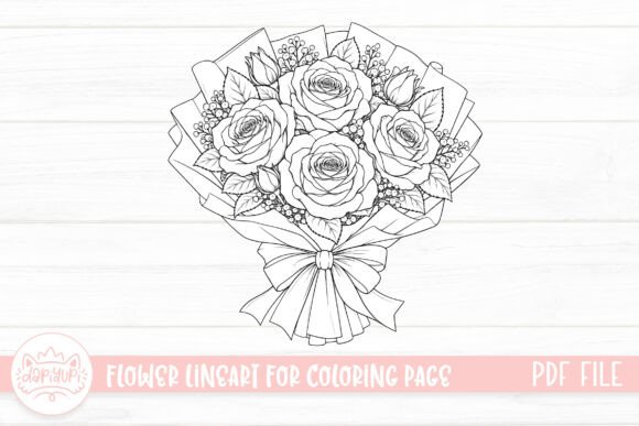 Rose Flower Coloring Page for Adult