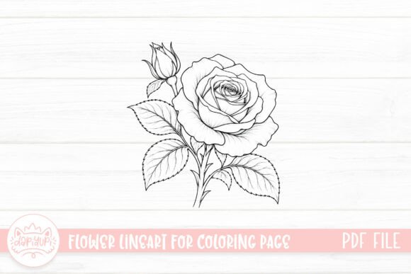 Rose Flower Coloring Page