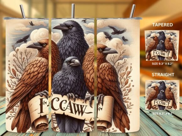 Rustic Crows F-CAW-F Tumbler Wrap