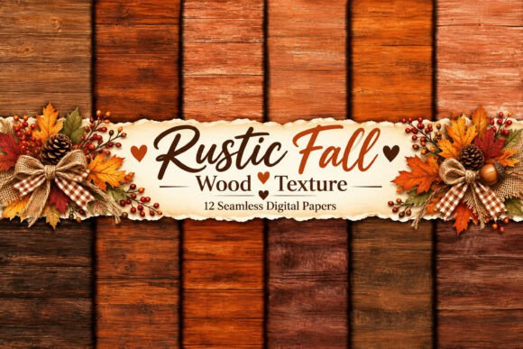 Rustic Fall Wood Texture Digital Paper